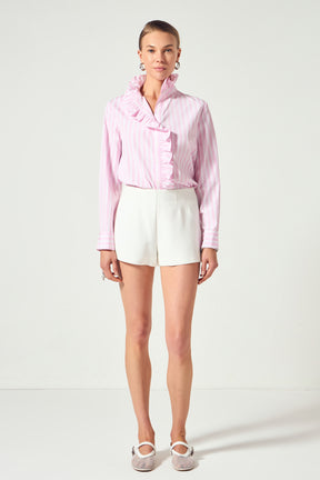 Stripe Ruffled Shirt