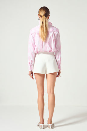 Stripe Ruffled Shirt