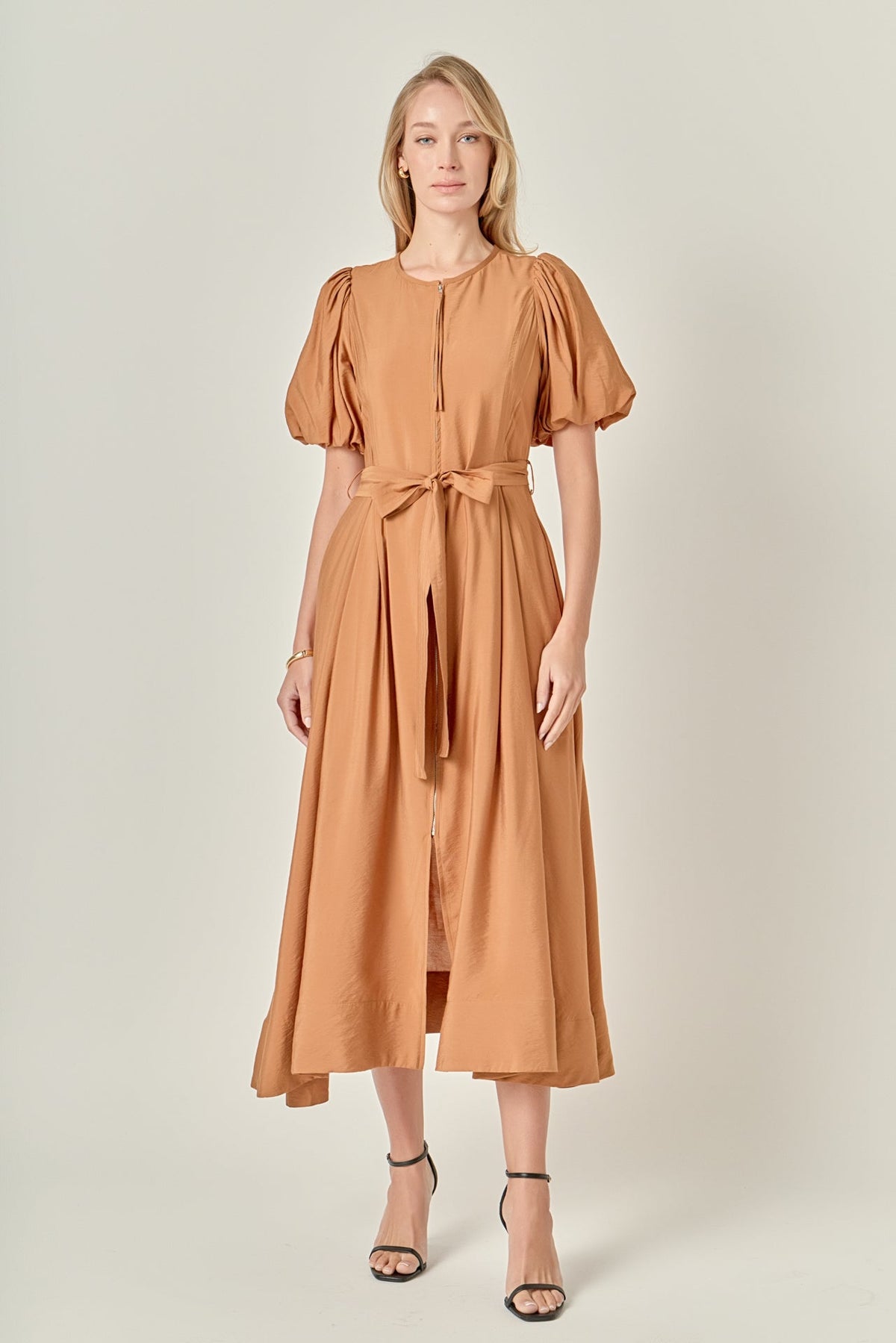 ENGLISH FACTORY - Puff Sleeve Midi Dress - DRESSES available at Objectrare