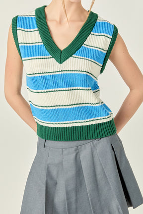 ENGLISH FACTORY - English Factory - Wide Stripe Sleeveless Top - TOPS available at Objectrare