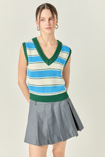 ENGLISH FACTORY - English Factory - Wide Stripe Sleeveless Top - TOPS available at Objectrare