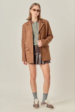 ENGLISH FACTORY - Faux Suede Jacket - JACKETS available at Objectrare