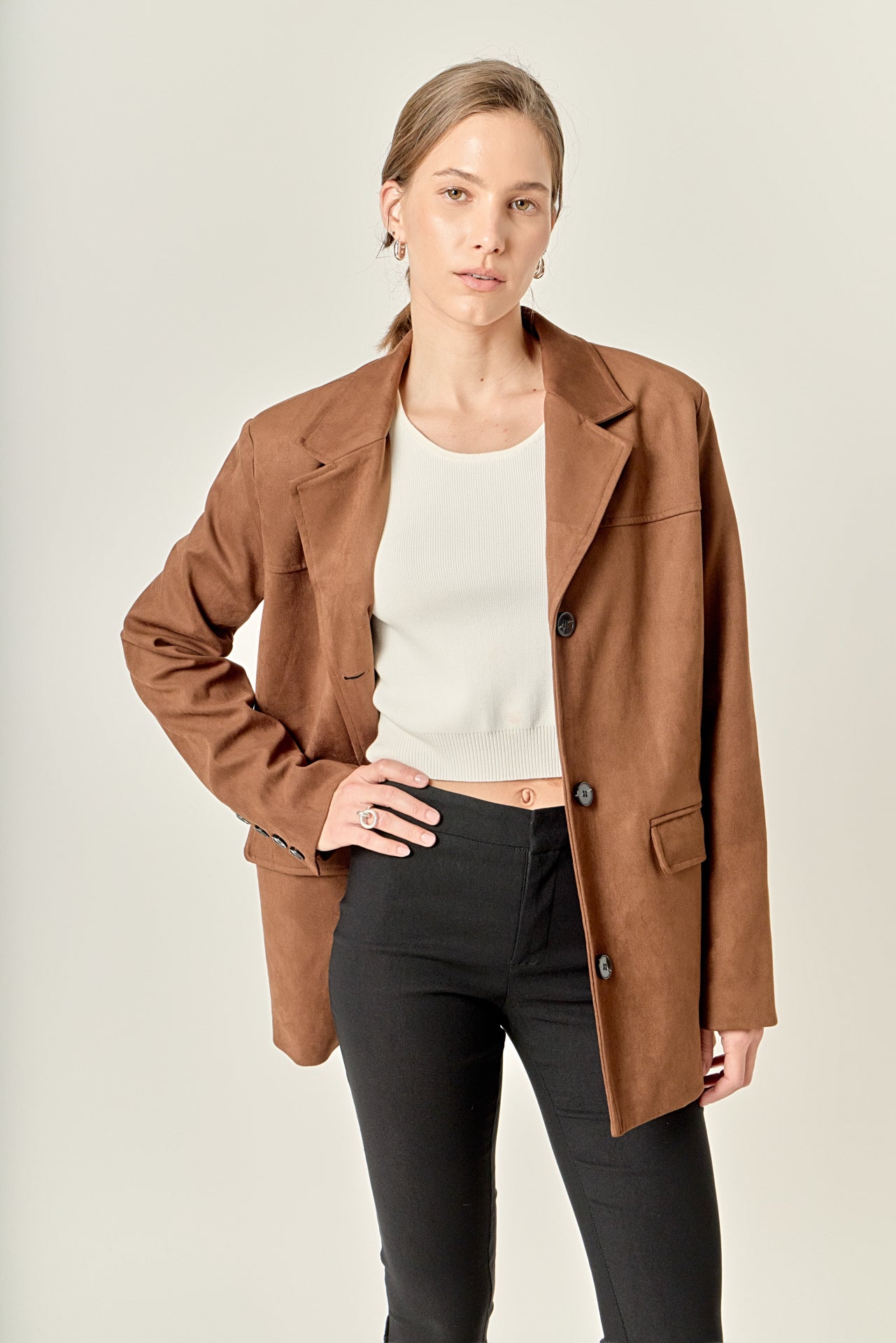 ENGLISH FACTORY - Faux Suede Jacket - JACKETS available at Objectrare