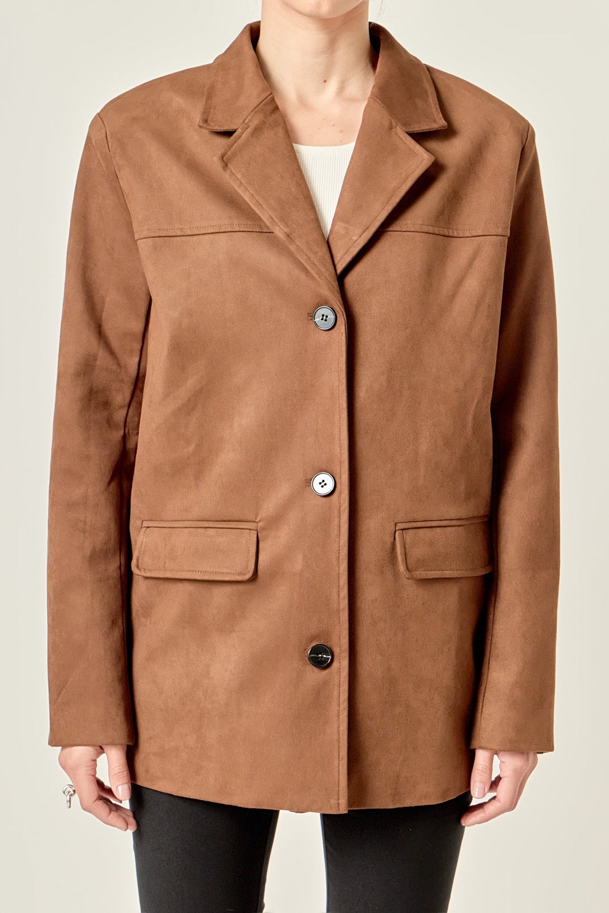 ENGLISH FACTORY - Faux Suede Jacket - JACKETS available at Objectrare