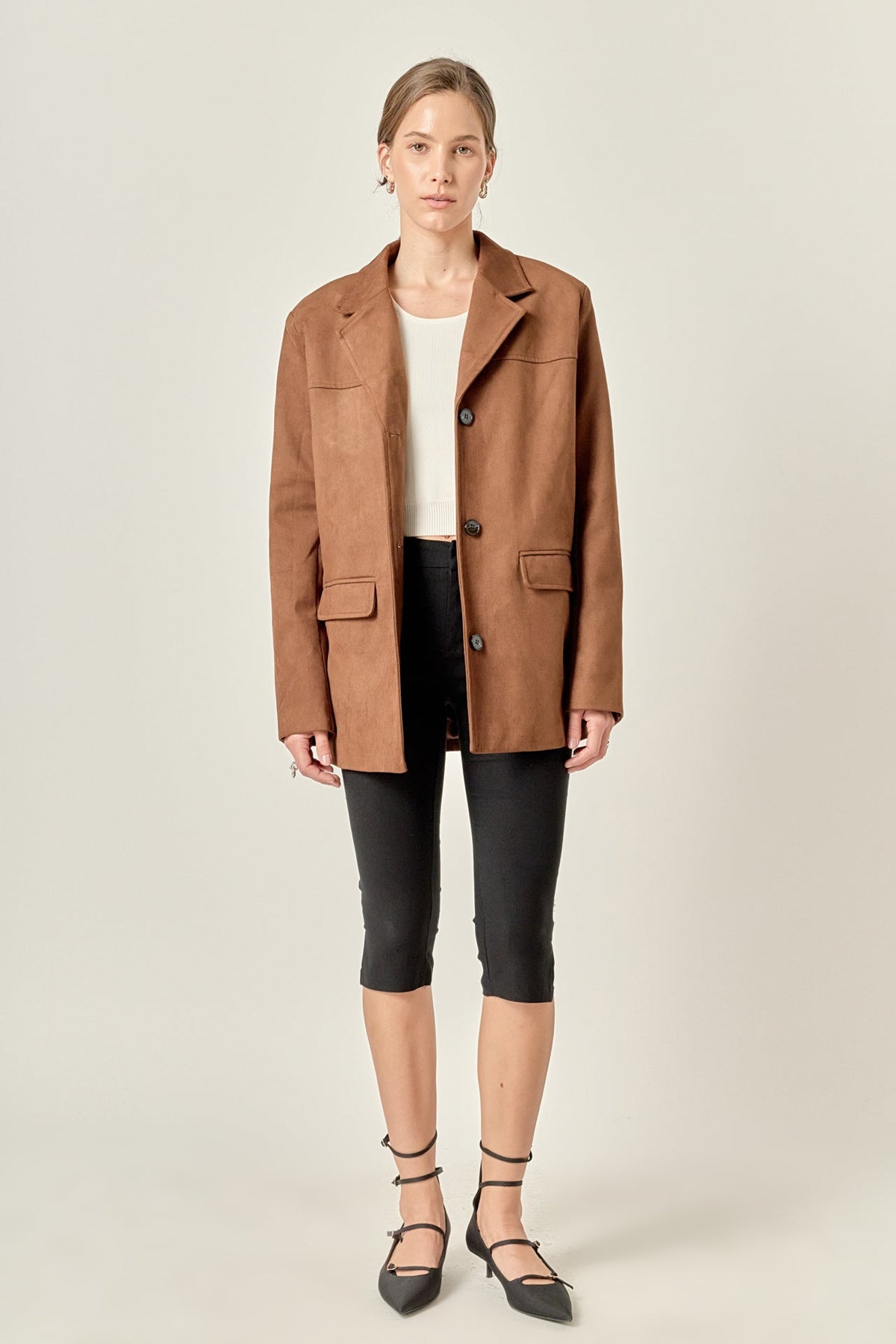 ENGLISH FACTORY - Faux Suede Jacket - JACKETS available at Objectrare