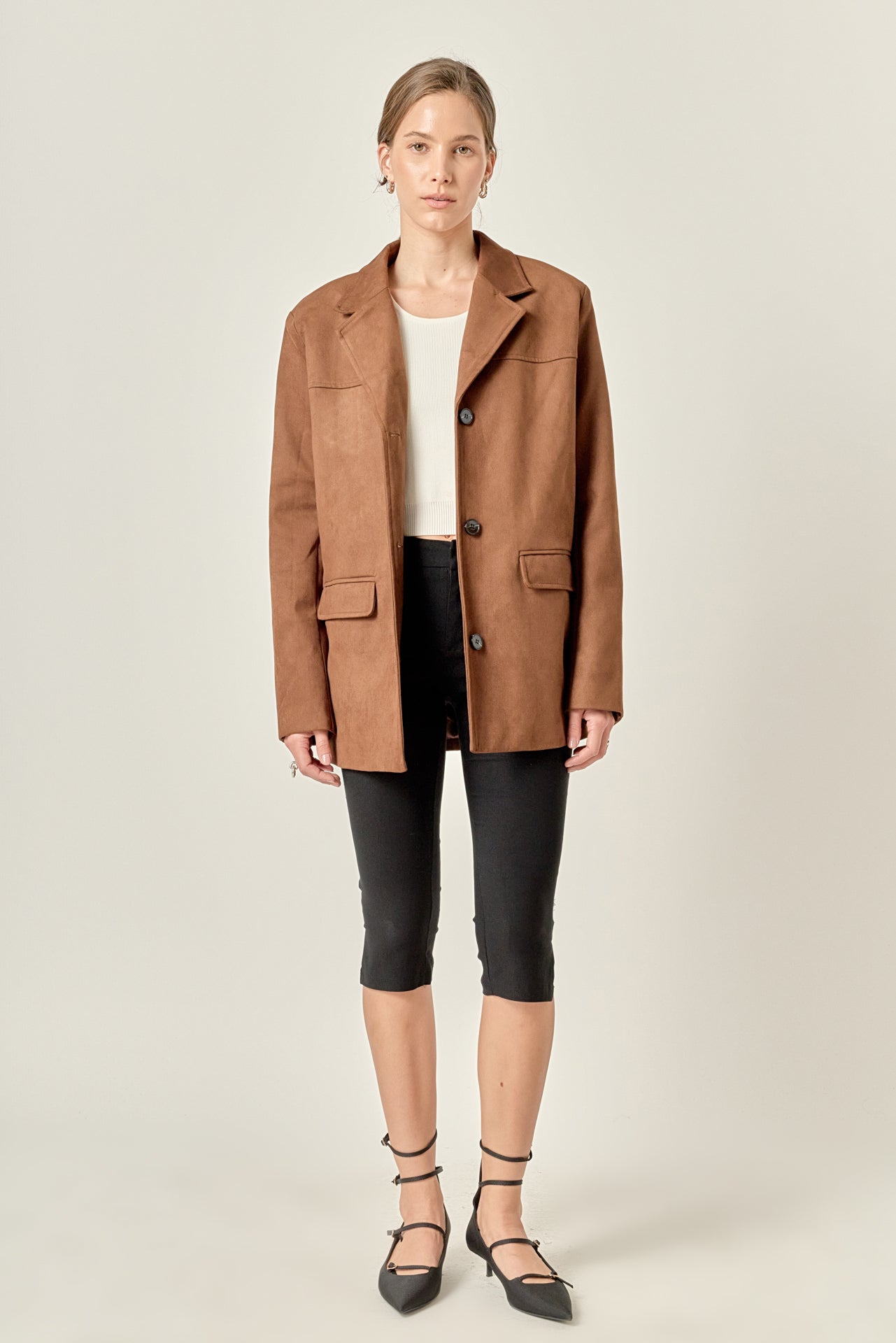 ENGLISH FACTORY - Faux Suede Jacket - JACKETS available at Objectrare