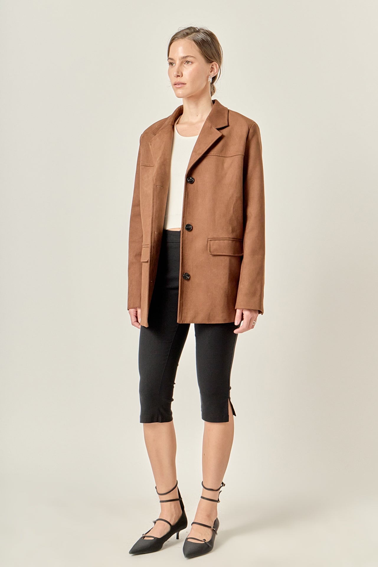 ENGLISH FACTORY - Faux Suede Jacket - JACKETS available at Objectrare