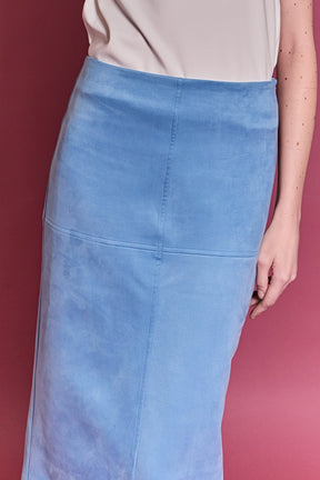 ENGLISH FACTORY - Faux Suede Midi Skirt - SKIRTS available at Objectrare
