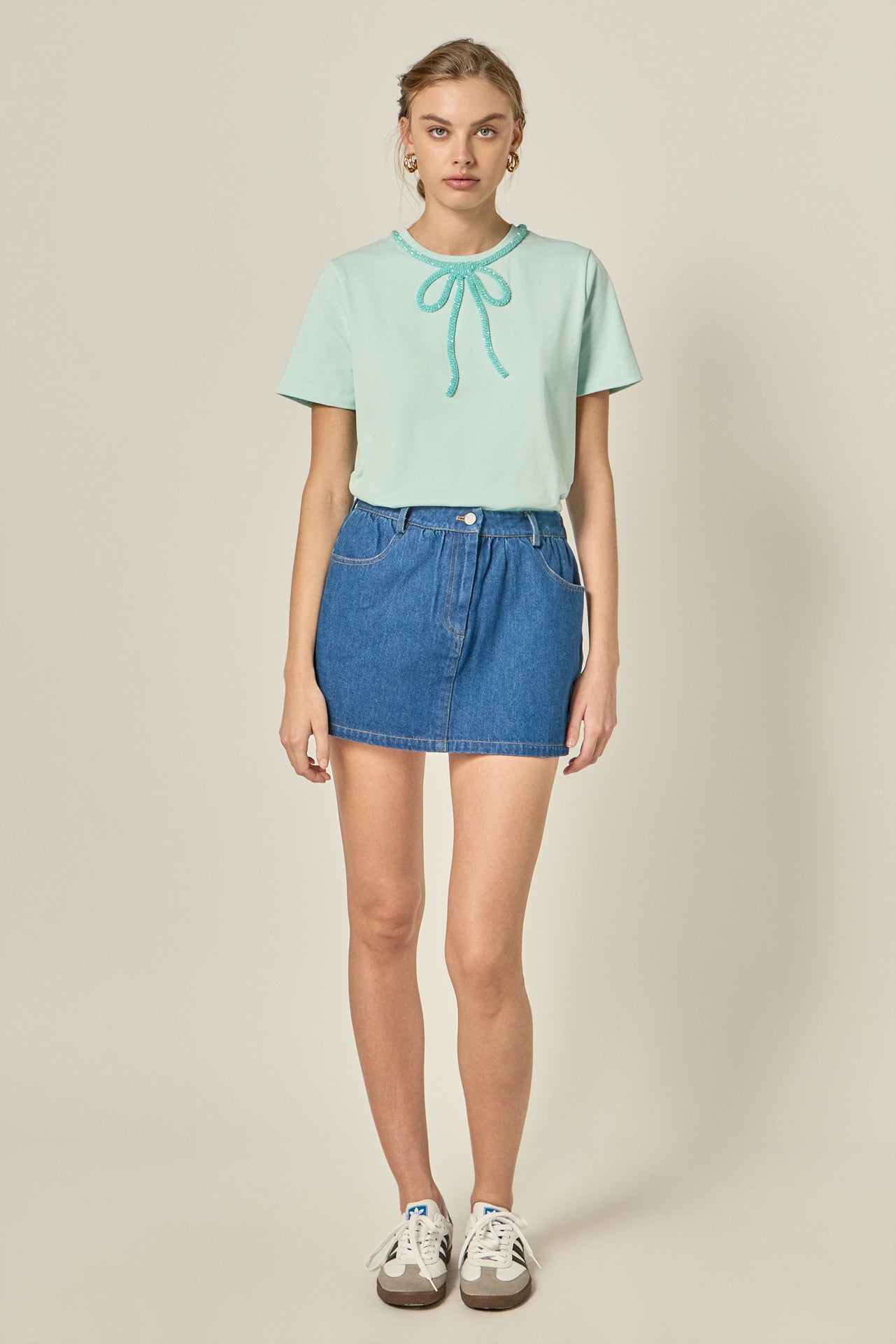 ENGLISH FACTORY - Ruffle Denim Skort - SKORTS available at Objectrare