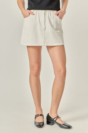 Ruffle Denim Skort