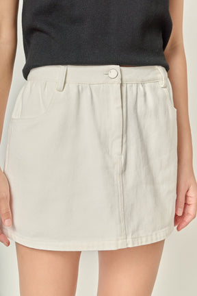 Ruffle Denim Skort