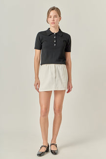 Ruffle Denim Skort