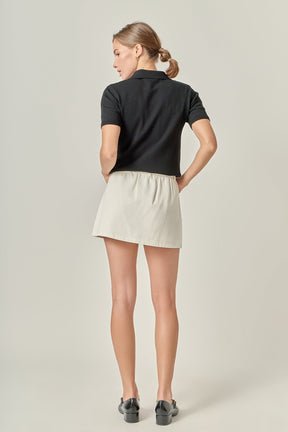 Ruffle Denim Skort