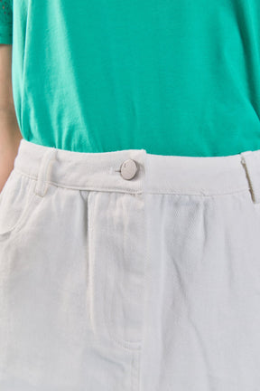 ENGLISH FACTORY - Ruffle Denim Skort - SKORTS available at Objectrare