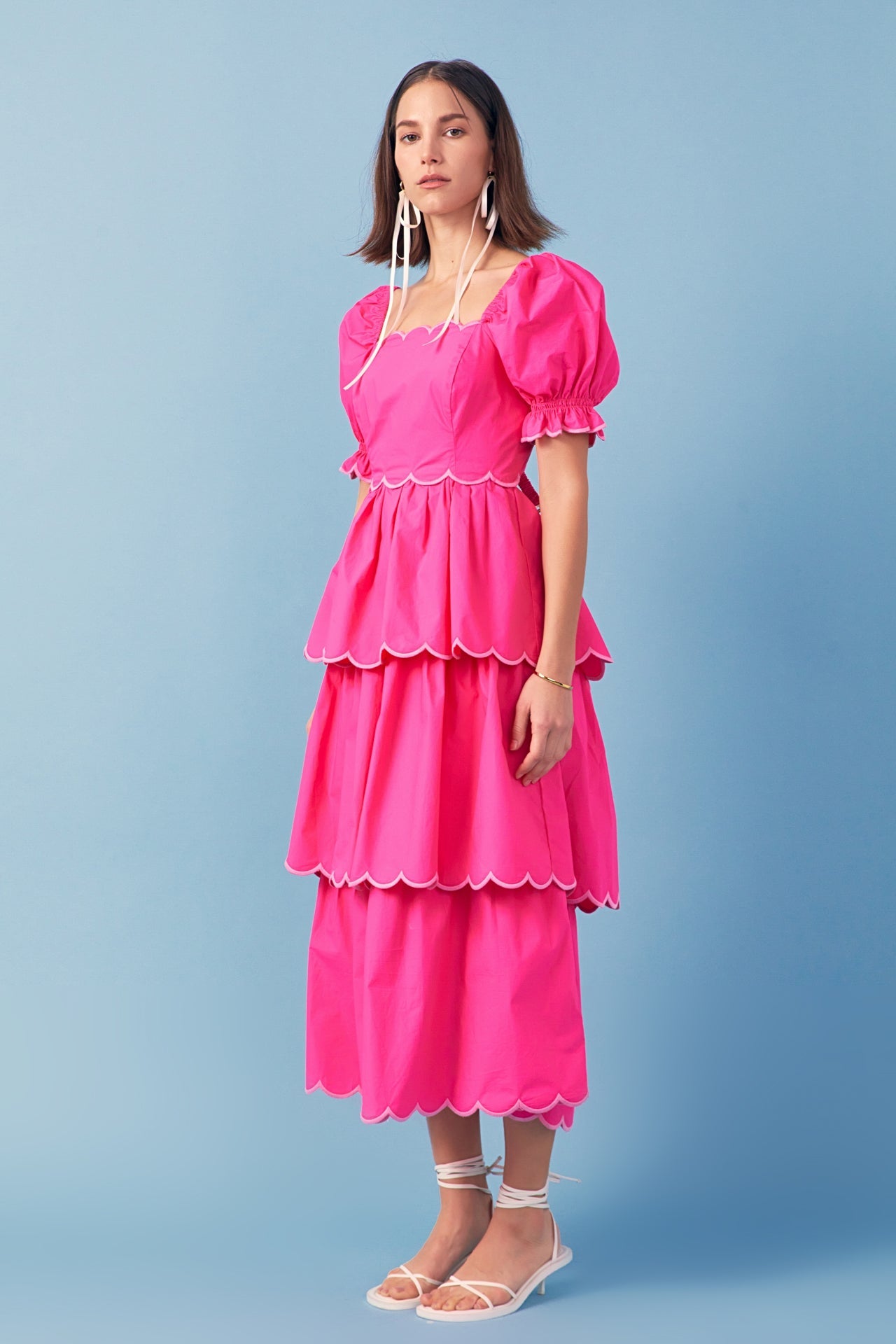 ENGLISH FACTORY - Scallop Tiered Dress - DRESSES available at Objectrare