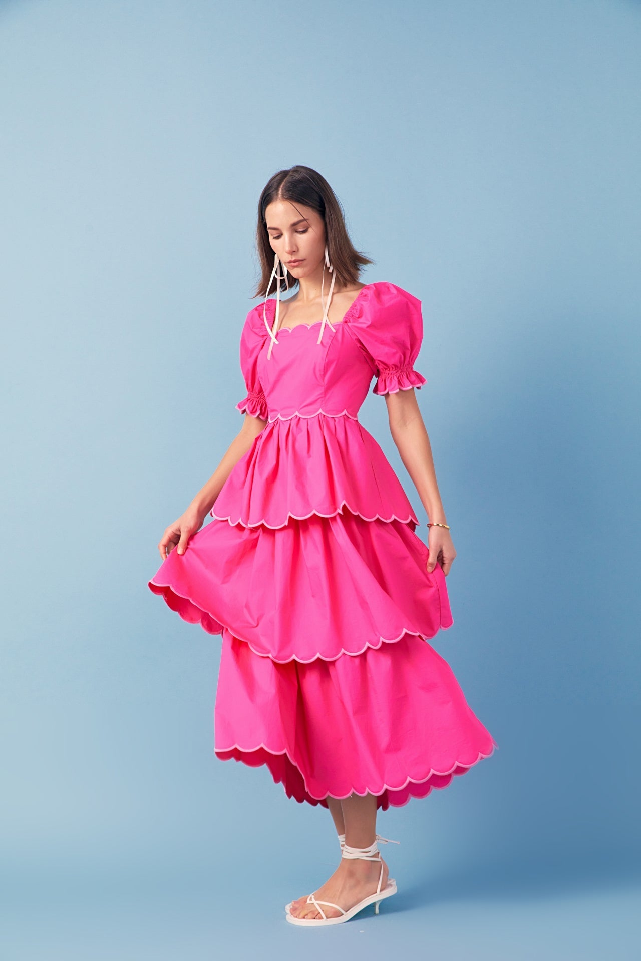 ENGLISH FACTORY - Scallop Tiered Dress - DRESSES available at Objectrare