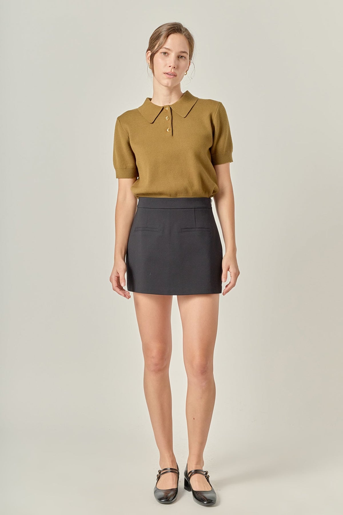 ENGLISH FACTORY - Polo Knit Top - TOPS available at Objectrare
