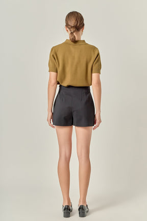 ENGLISH FACTORY - Polo Knit Top - TOPS available at Objectrare