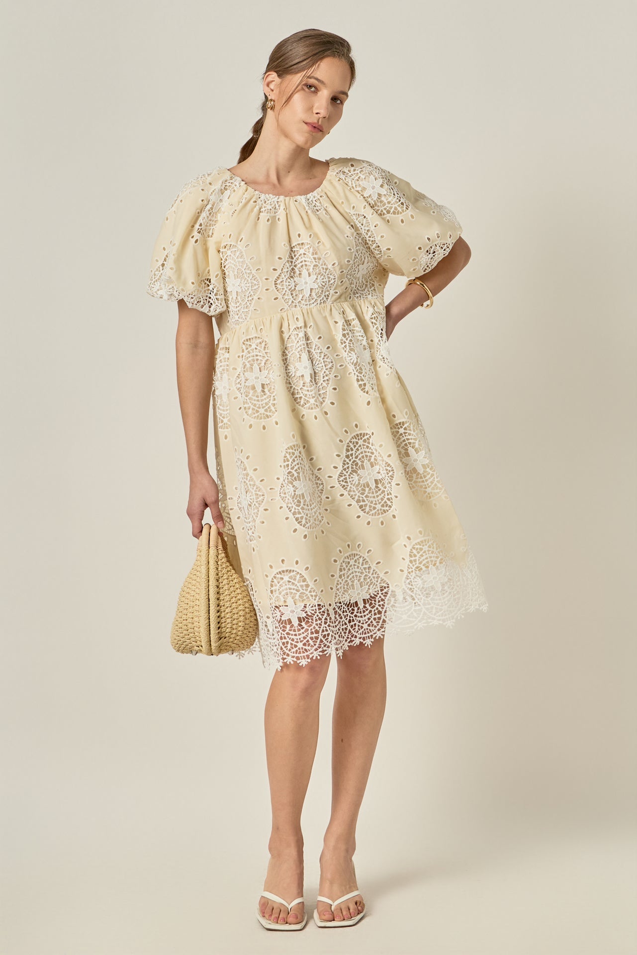 ENGLISH FACTORY - Amelie Eyelet Dress - DRESSES available at Objectrare