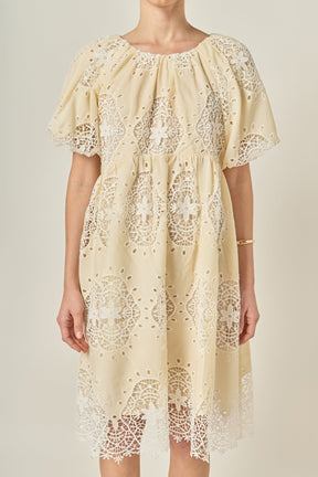 ENGLISH FACTORY - Amelie Eyelet Dress - DRESSES available at Objectrare