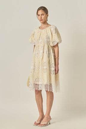 ENGLISH FACTORY - Amelie Eyelet Dress - DRESSES available at Objectrare
