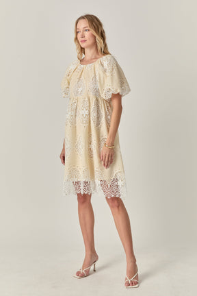 ENGLISH FACTORY - The Amelie Eyelet Dress - DRESSES available at Objectrare