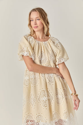 ENGLISH FACTORY - The Amelie Eyelet Dress - DRESSES available at Objectrare
