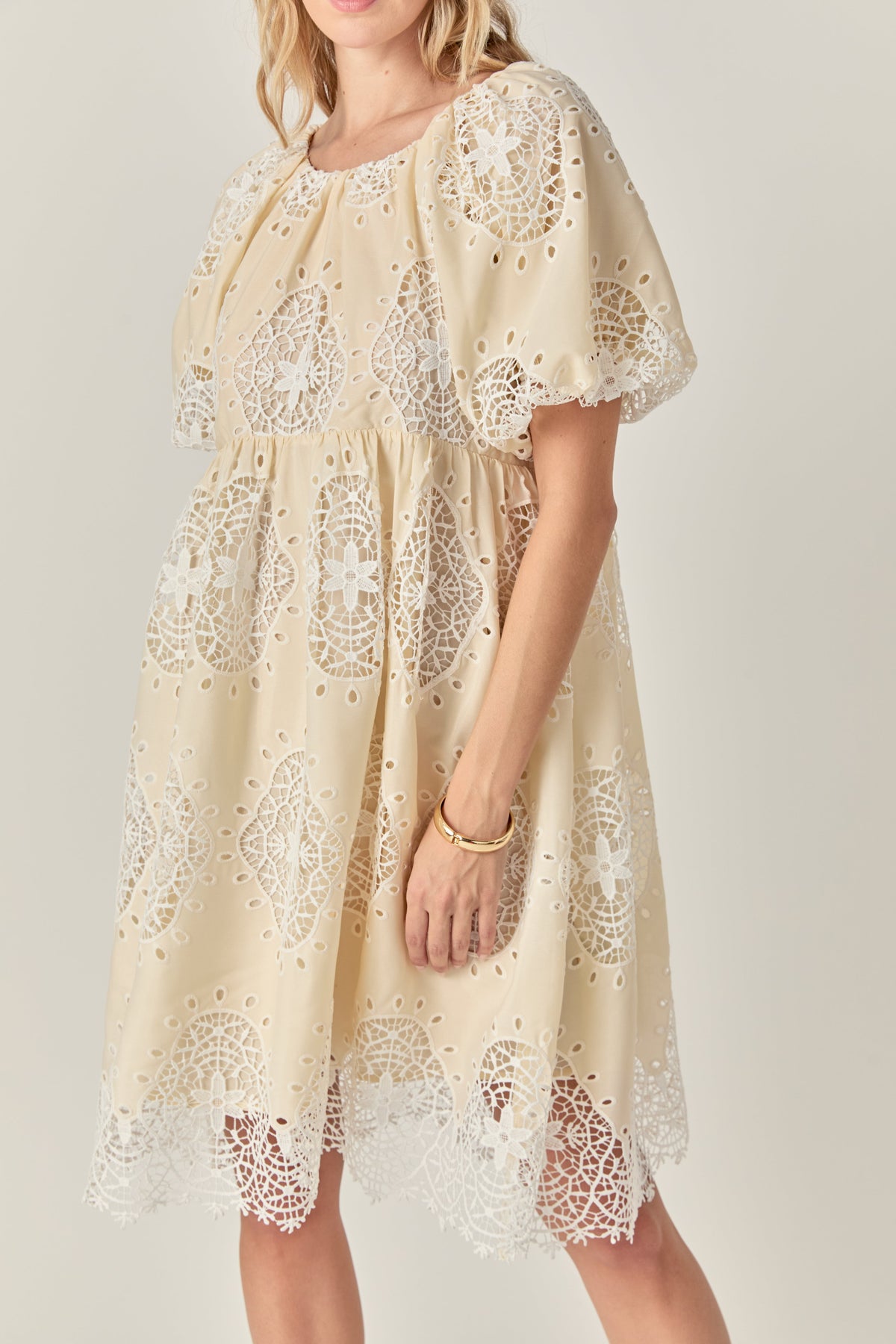 ENGLISH FACTORY - The Amelie Eyelet Dress - DRESSES available at Objectrare