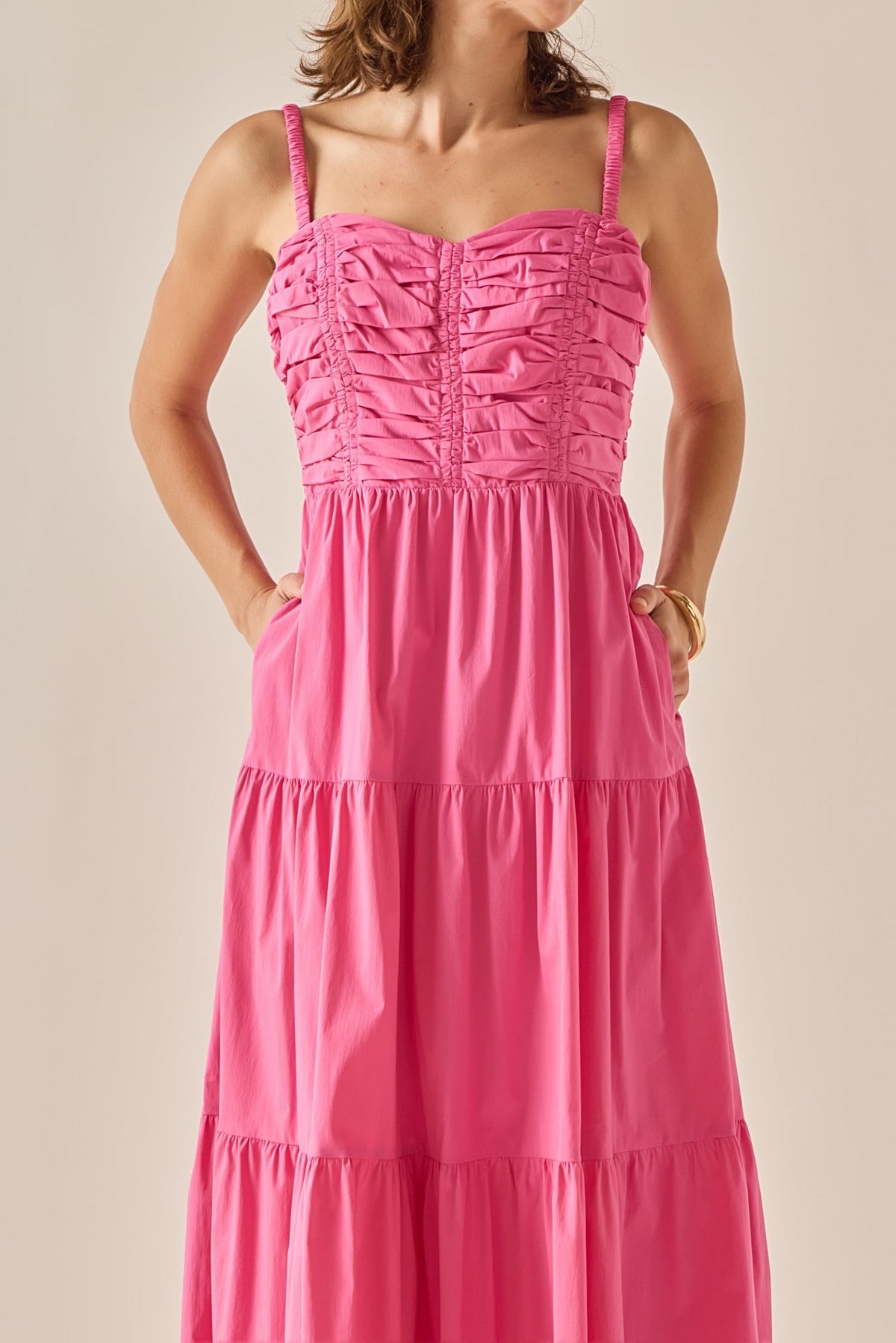 The Ruched Muse Midi Dress