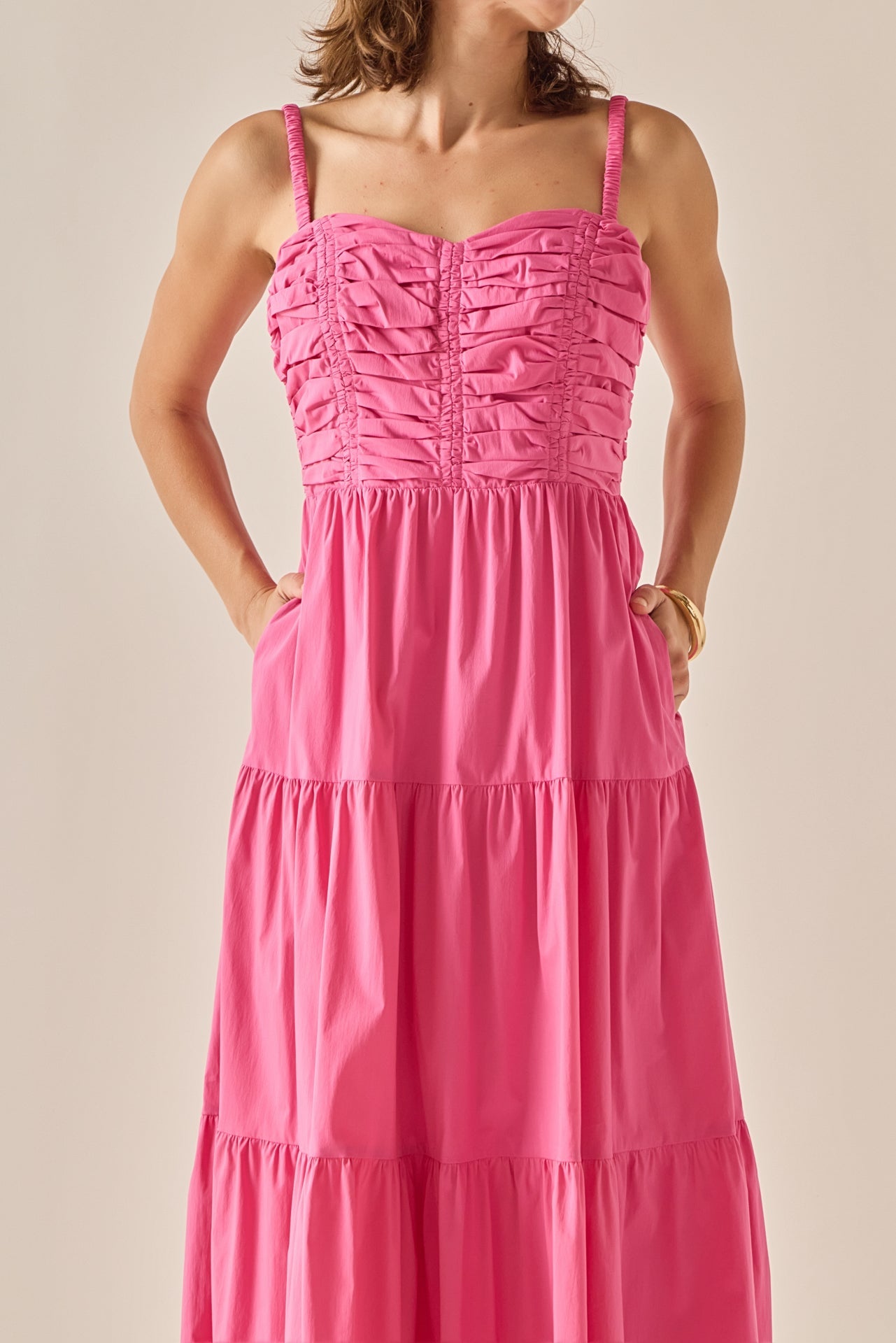 ENGLISH FACTORY - The Ruched Muse Midi Dress - DRESSES available at Objectrare