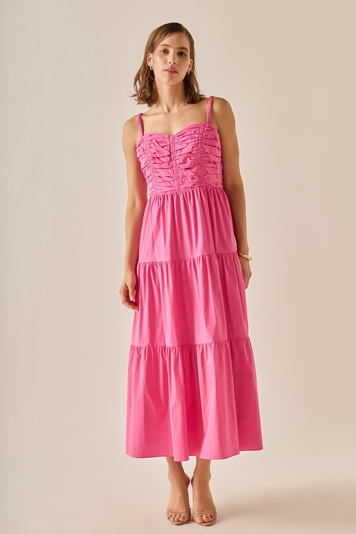 The Ruched Muse Midi Dress