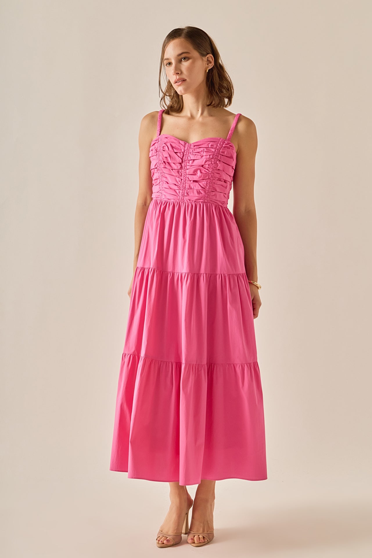 ENGLISH FACTORY - The Ruched Muse Midi Dress - DRESSES available at Objectrare