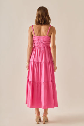 ENGLISH FACTORY - The Ruched Muse Midi Dress - DRESSES available at Objectrare