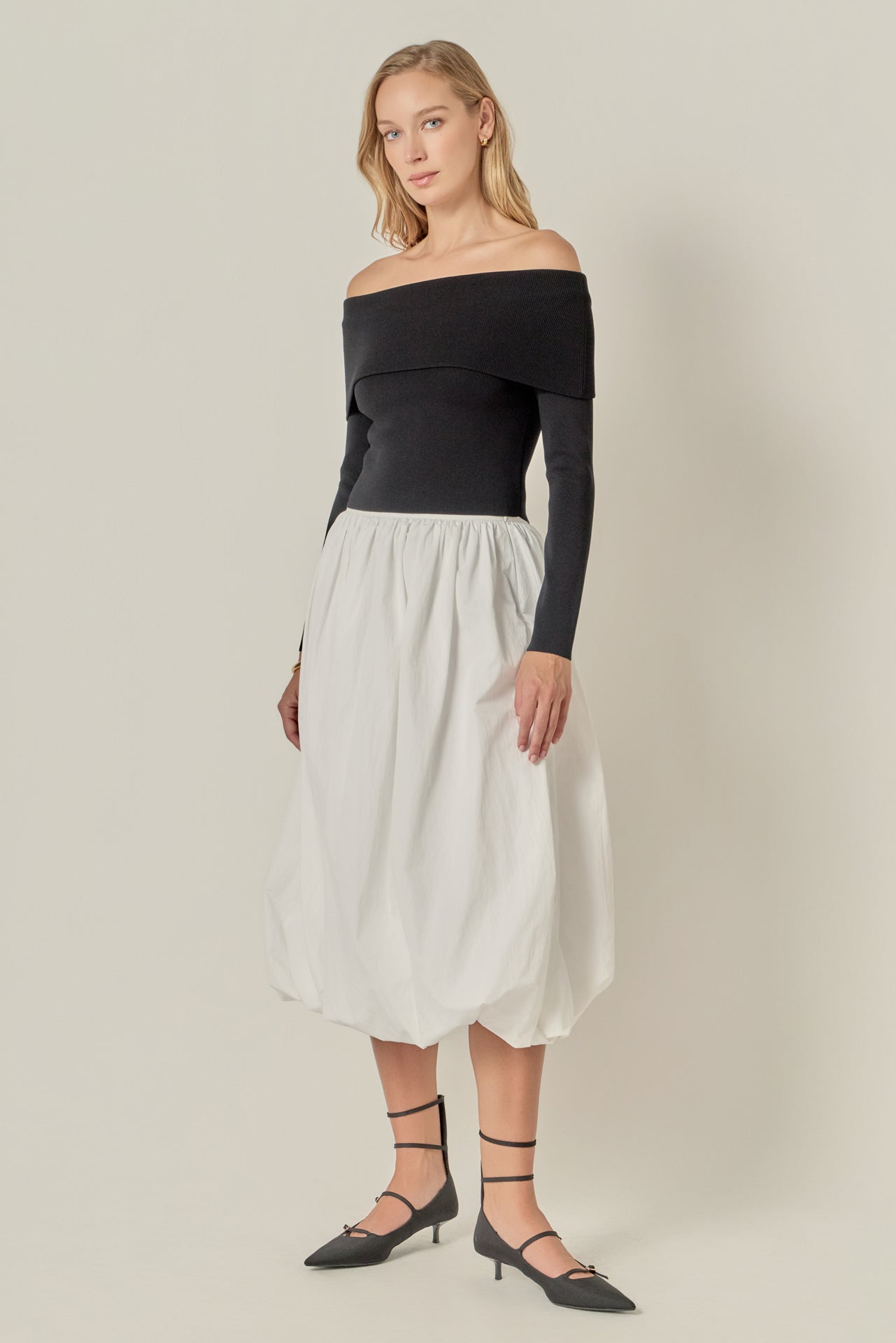 ENGLISH FACTORY - Balloon Midi Skirt - SKIRTS available at Objectrare