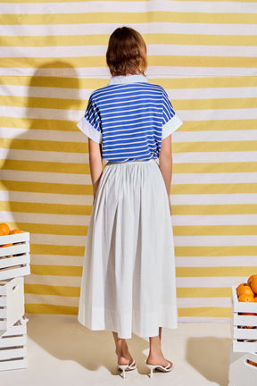 Classic Striped Polo Sweatshirt