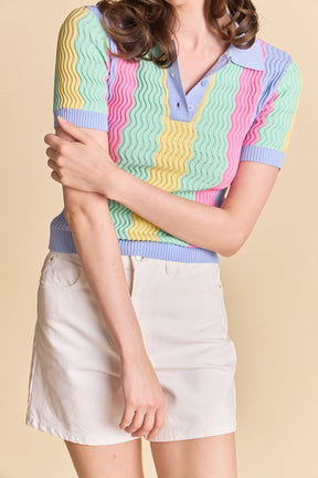 ENGLISH FACTORY - The Annelise Polo Top - TOPS available at Objectrare