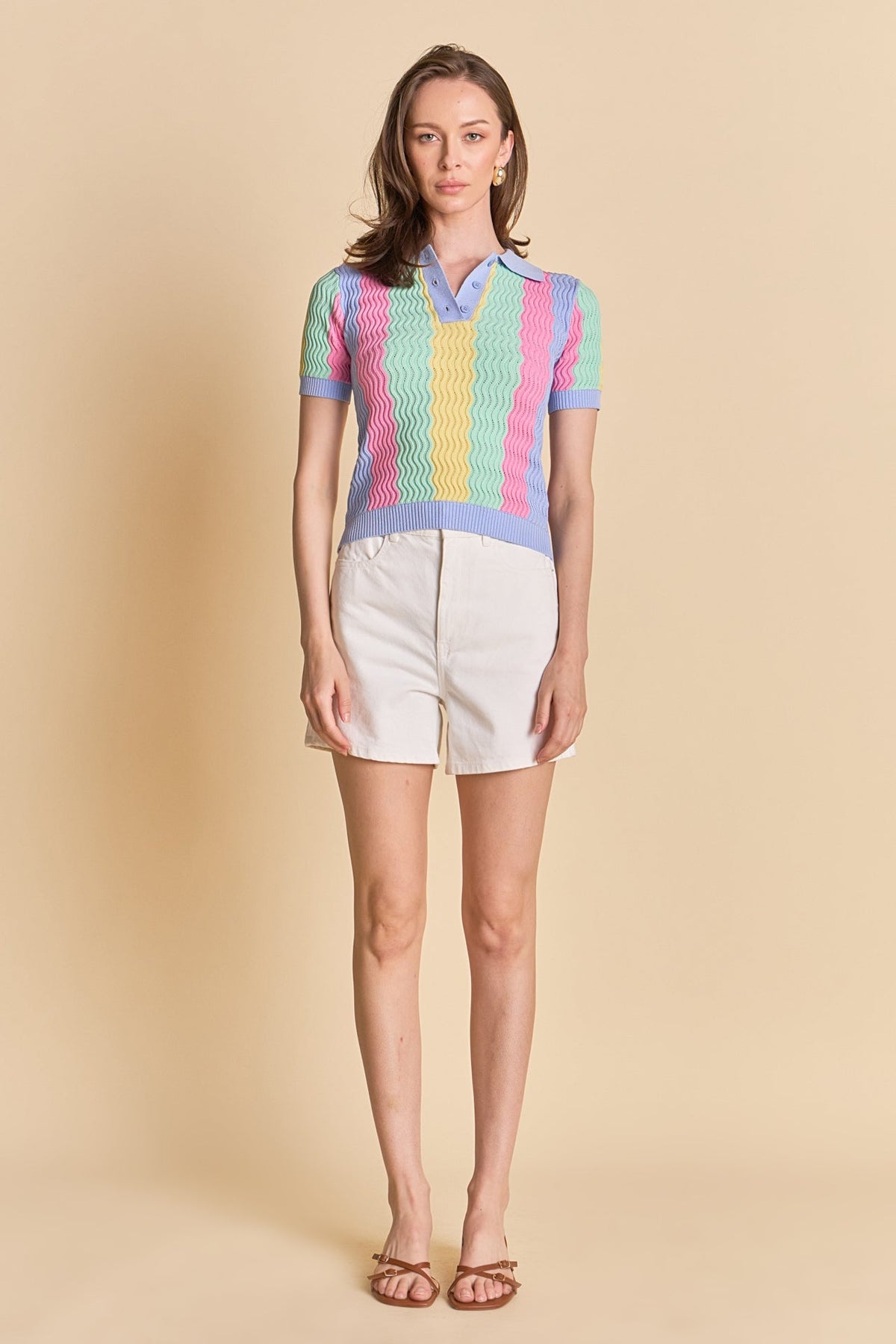 ENGLISH FACTORY - The Annelise Polo Top - TOPS available at Objectrare