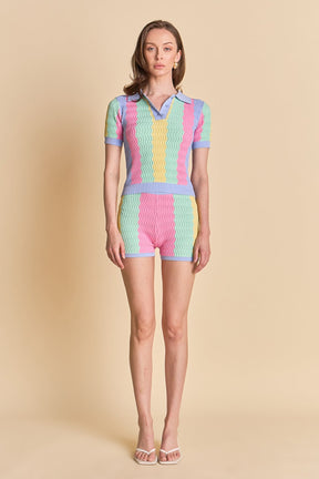 ENGLISH FACTORY - Annelise Crochet Shorts - SHORTS available at Objectrare