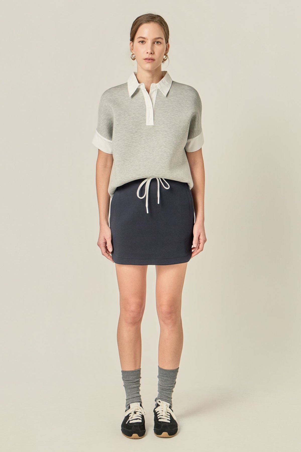 ENGLISH FACTORY - Scuba Collar Sweatshirt - SWEATSHIRTS available at Objectrare