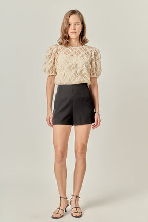 ENGLISH FACTORY - Floral Texture Top - TOPS available at Objectrare
