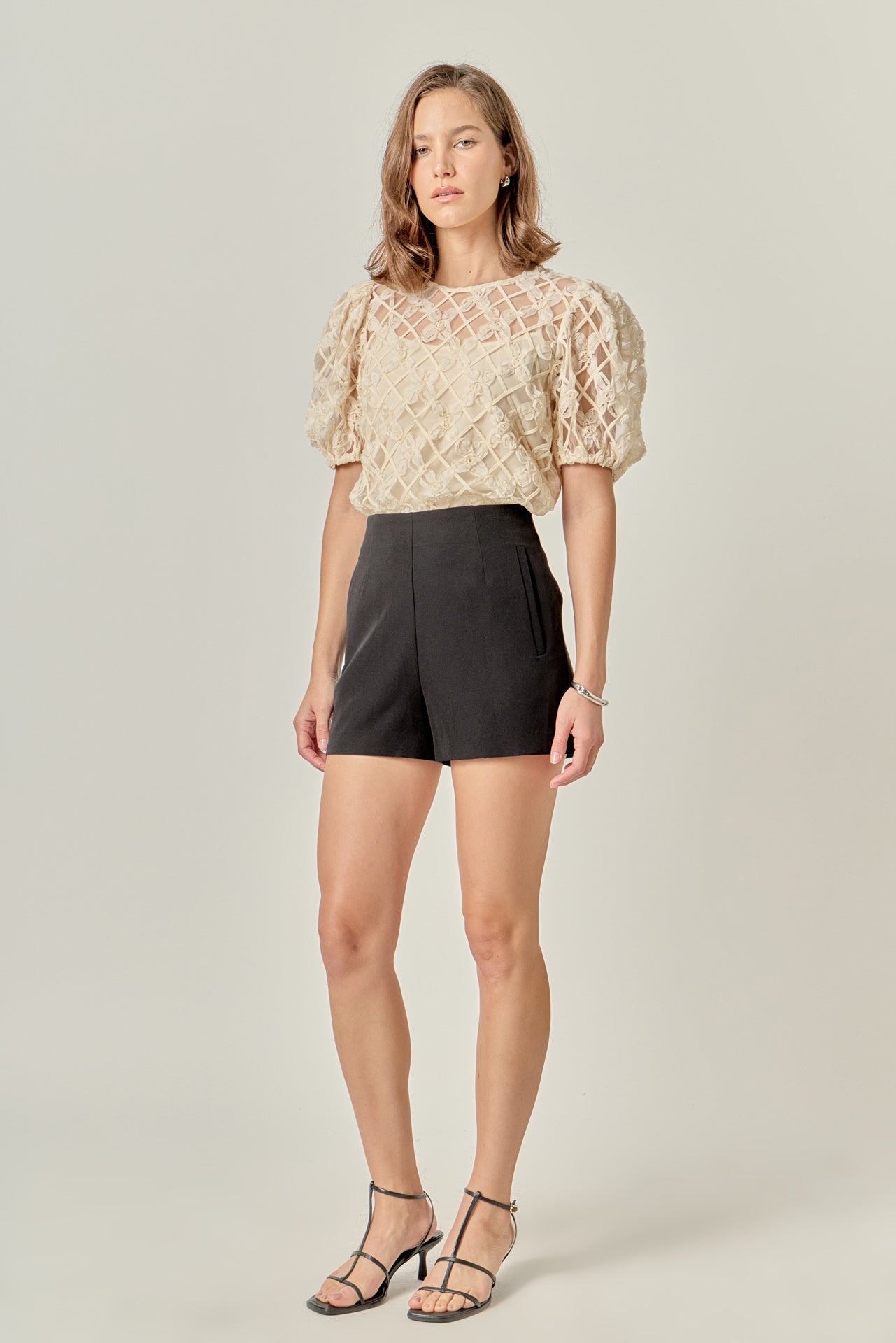 ENGLISH FACTORY - Floral Texture Top - TOPS available at Objectrare