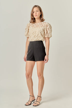 ENGLISH FACTORY - Floral Texture Top - TOPS available at Objectrare