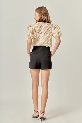 ENGLISH FACTORY - Floral Texture Top - TOPS available at Objectrare