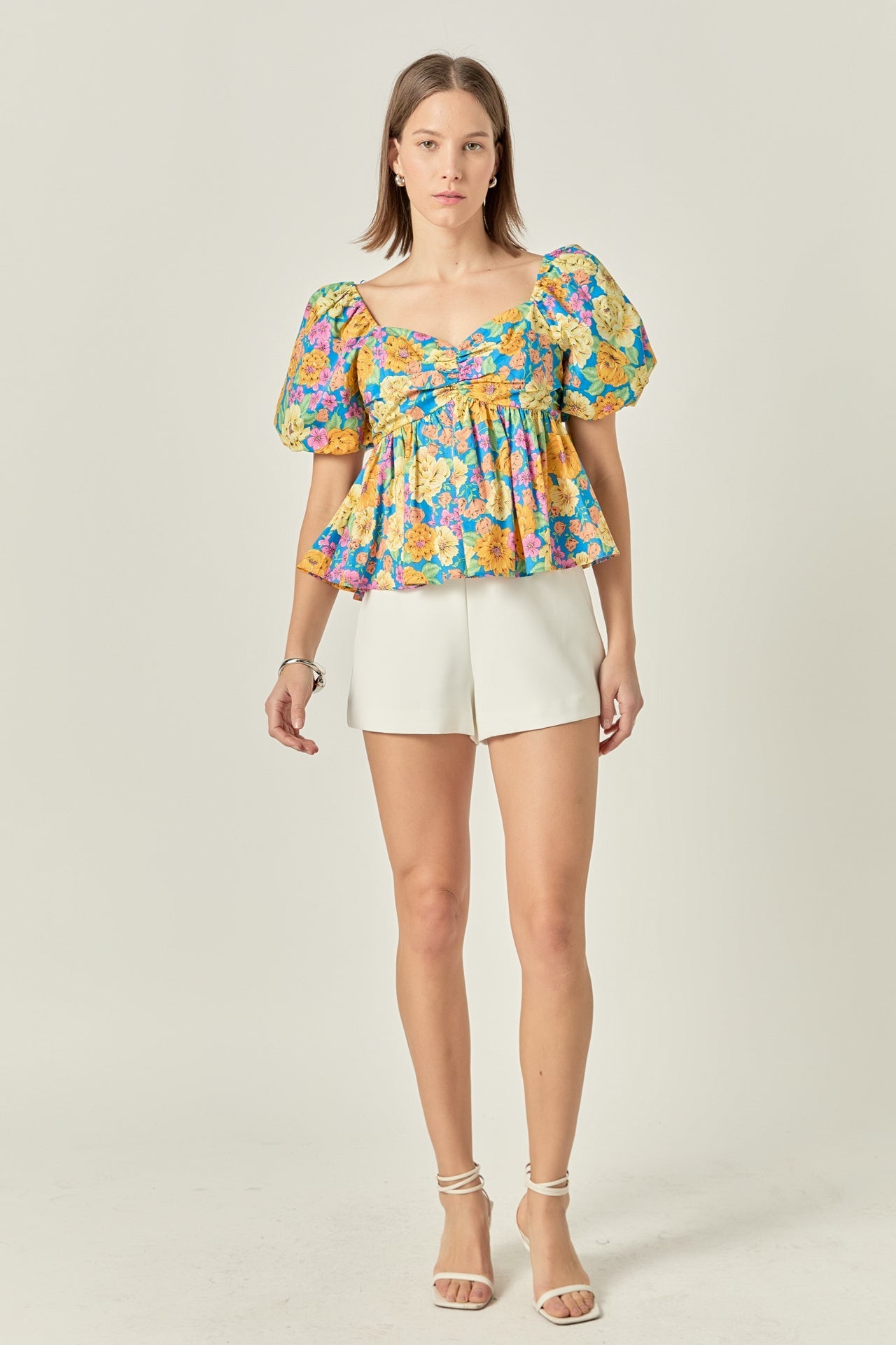 ENGLISH FACTORY - Floral Puff Sleeve Top - TOPS available at Objectrare