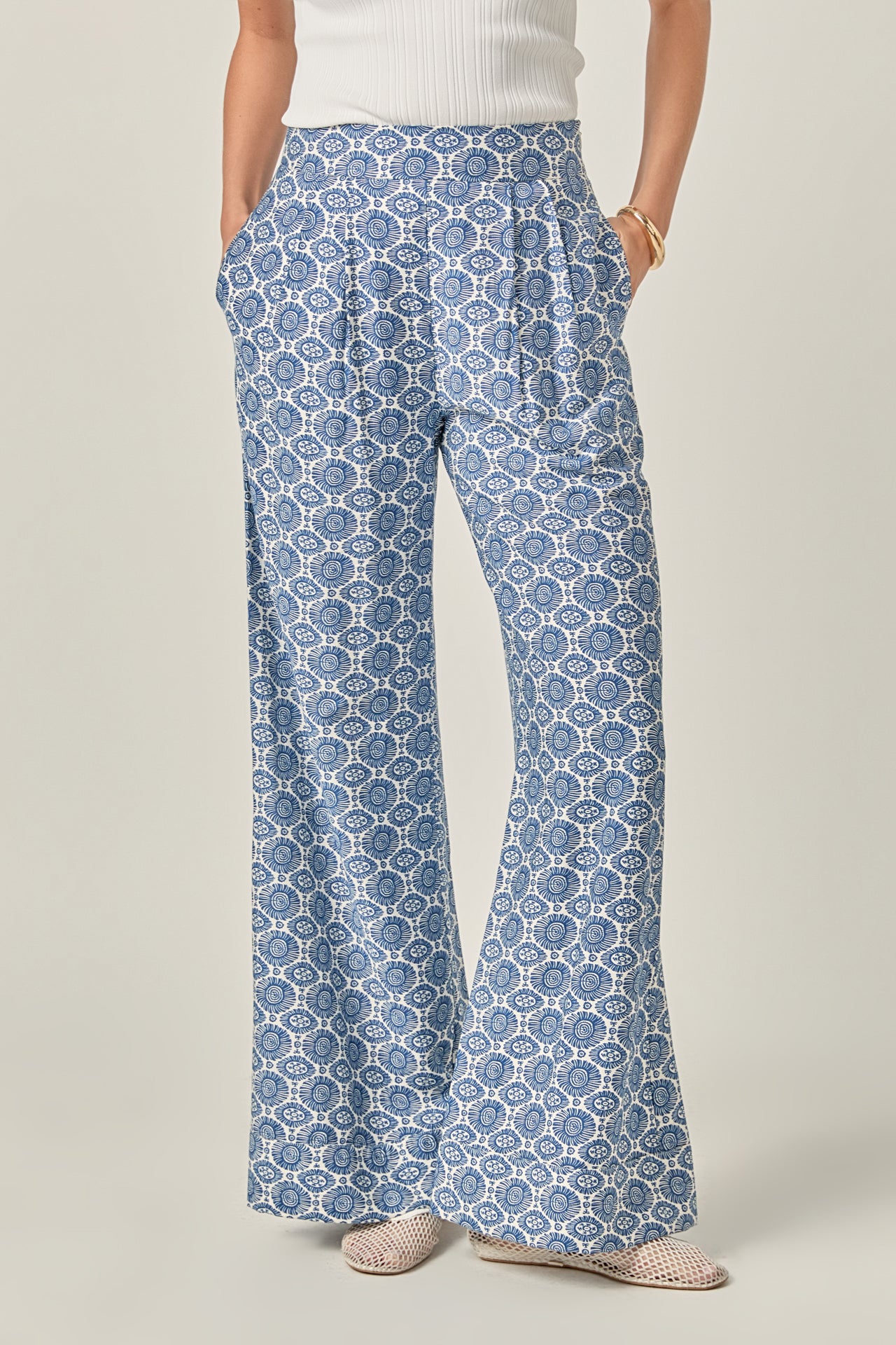 Printed High Waisted Pants
