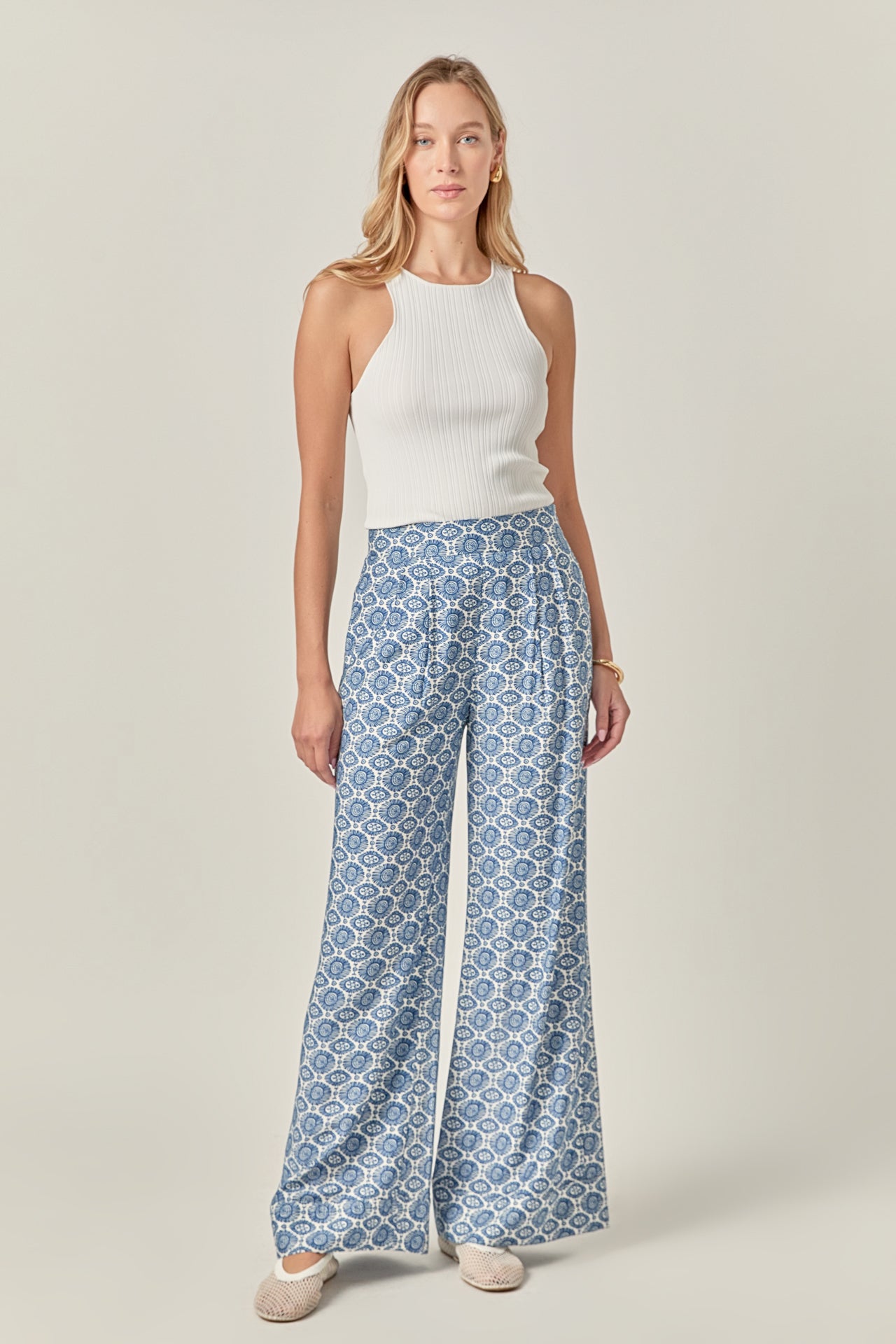 Printed High Waisted Pants