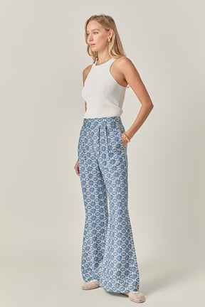 Printed High Waisted Pants