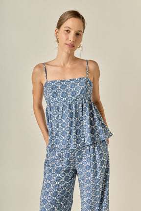 ENGLISH FACTORY - Printed Babydoll Top - TOPS available at Objectrare