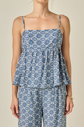 ENGLISH FACTORY - Printed Babydoll Top - TOPS available at Objectrare