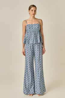 ENGLISH FACTORY - Printed Babydoll Top - TOPS available at Objectrare